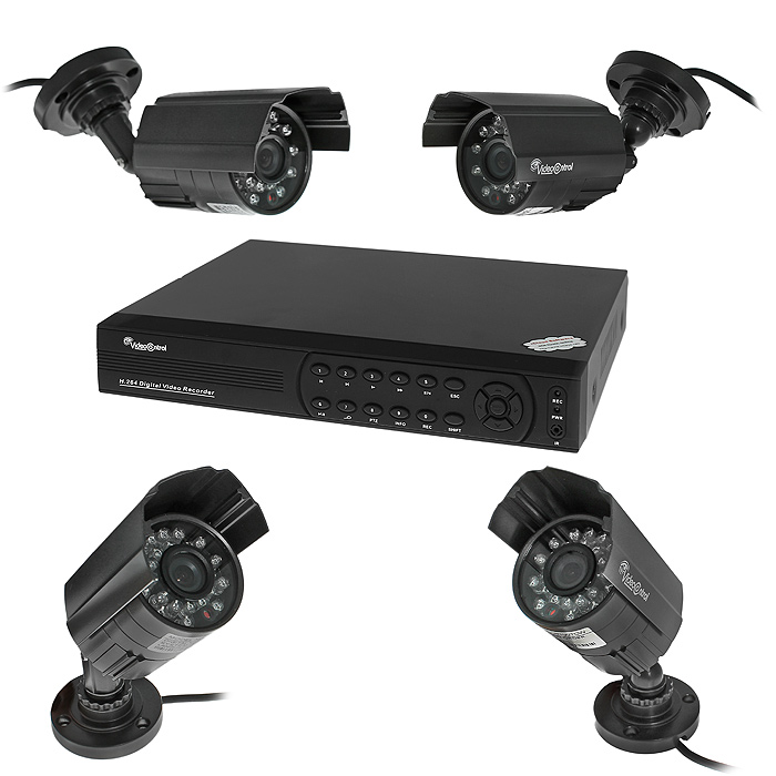 Video Control VC-8SD5A комплект видеонаблюденияVC-8SD5A Video Control VC-8SD5A комплект видеонаблюденияVC-8SD5AКомплект видеонаблюдения Video Control VC-8SD5A - Вы получите: 8-и канальный видеорегистратор VC-8D5AUSB, 4 компактные высококачественные камеры видеонаблюдения VC-IR7007CW с инфракрасной подсветкой, мощный стабилизированный блок питания для подключения видеорегистратора и камер силой тока 5А, 4 кабеля длиной 18.3 метра для подключения камер к регистратору и блоку питания, разветвители питания для камер, крепежные материалы, мышка и пульт ДУ для видеорегистратора, а также инструкцию по эксплуатации и установке. Комплект видеонаблюдения Video Control VC-8SD5A - это оптимальное и высококачественное решение для создания системы видеонаблюдения в квартире или загородном доме, офисе или магазине, даче или складе, на улице или в помещении. Изначально комплект видеонаблюдения Video Control был создан таким образом, чтобы установить его мог любой человек за 15 минут и при этом не требовалось бы никаких специальных навыков. Инсталяция системы видеонаблюдения Video Control не сложнее, чем подключение игровой приставки или DVD плеера к телевизору. В одной коробке собрано все, что необходимо, чтобы быстро развернуть качественную систему видеонаблюдения в любом помещении или на улице. Теперь Вам не нужно тратиться на монтаж и настройку и при этом Вы можете быть уверены в надежной защите Вашей квартиры или дачи или любой другой недвижимости.Видеорегистратор Video Control VC-8D5AUSB представляет из себя современный компактный рекордер,позволяющий записывать изображение, одновременно с 8ми видеокамер наблюдения, а также еще дополнительно 8 канала звука. В данную модель может быть установлен один жесткий диск c SATA интерфейсом максимального объема до 2Tb, что позволяет сохранить максимально до 20 дней непрерывной записи на 2Tb или многие месяцы при комбинированной записи с использованием расписания или детектора движения. Видеорегистратор VC-8D5AUSB может проводить 8ми канальную запись видеоизображения с максимальным разрешение D1 (704x576) в реальном времени (25к/c на каждый канал) и одновременное многоканальное воспроизведение в реальном времении. Данная модель видеорекордера использует H.264 алгоритм кодирования видеосигнала идеально подходящий для видеонаблюдения. Поддержка сети интернет позволяет осуществлять просмотр контента, а также удаленный мониторинг с помощью ПК, ноутбука, IPAD, IPhone, Blackberry или Android устройства. Кроме того, в данной модели регистратора Video Control установлено три видеовыхода: VGA, RCA и HDMI, благодаря этому, Вы сможете использовать Ваш старый компьютерный монитор с VGA входом, который Вы уже собрались было выкинуть или Ваш новый ЖК ТВ или компьютерный монитор оснащенный HDMI входом. Также в модели цифрового регистратора Video Control VC-8D5AUSB реализована уникальная тройная функция watchdog, предотвращающая сбои и зависания системы, и оповещающая звуковым сигналом в случае сбоя системы. В комплекте с регистратором также поставляется пульт ИК и мышь USB.Камера видеонаблюдения Video Control VC-7007CW представляет из себя высококачественную видеокамеру для использования как в помещениях, так и в уличных условиях. Наличие датчика день-ночь переключить камеру в ночной режим с использованием инфракрасной подсветки (ИК) при недостатке освещения, что обеспечит прекрасную видимость при любой освещенности. Камера VC-7007CW сертифицирована по стандарту защиты IP66, что дает полную защиту от непогоды, что особенно актуально в наших погодных условиях. Камера Video Control поставляется в комплект с кронштейном, что позволяет ее крепить и ориентировать, как угодно.
