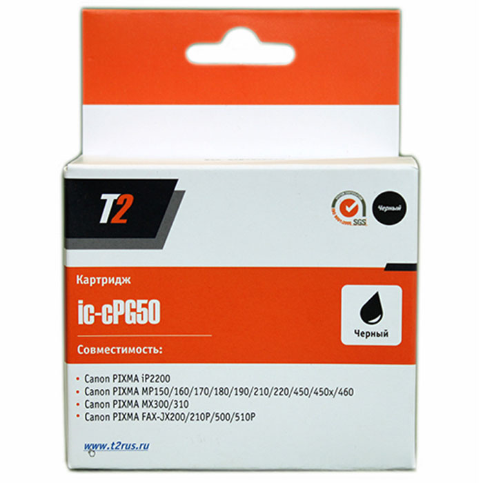 T2 IC-CPG50 картридж для Canon PIXMA iP2200/MP150/450/460/MX300/310/AX-JX200/210P/500/510P, BlackIC-CPG50 T2 IC-CPG50 картридж для Canon PIXMA iP2200/MP150/450/460/MX300/310/AX-JX200/210P/500/510P, BlackIC-CPG50Картридж T2 IC-CPG50 с черными чернилами для струйных принтеров и МФУ Canon. Картридж собран из японских комплектующих и протестирован по стандарту ISO.