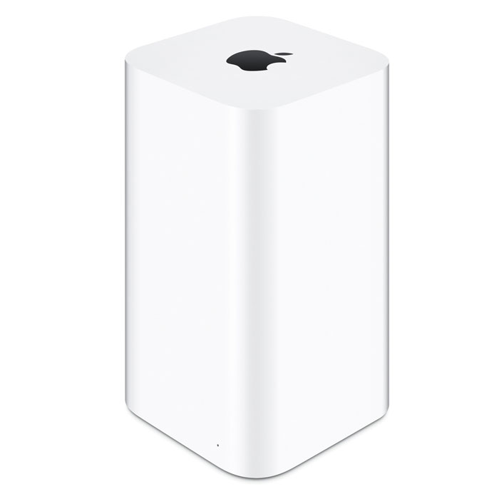Apple AirPort Time Capsule 3TB (ME182RU/A) Wi-Fi точка доступаME182RU/A Apple AirPort Time Capsule 3TB (ME182RU/A) Wi-Fi точка доступаME182RU/AApple AirPort Time Capsule — это высокоскоростная базовая станция Wi-Fi и удобное устройство для беспроводного резервного копирования.Автоматическое беспроводное резервное копирование:Устройство AirPort Time Capsule имеет встроенный жесткий диск емкостью 2 ТБ или 3 ТБ, который работает совместно с приложением Time Machine в OS X, создавая идеальное решение для беспроблемного резервного копирования. Проводное подключение не требуется, резервное копирование всех Ваших компьютеров Mac будет выполняться в автоматическом фоновом режиме по беспроводной сети, а все резервные копии будут храниться в одном месте.Технология 802.11ac для развертывания супербыстрой сети Wi-Fi:В основе AirPort Time Capsule лежит технология 802.11ac, которая обеспечивает суперскоростное соединение и сильный сигнал без помех для сетей Wi-Fi2. Поскольку это устройство одновременно работает в диапазонах частот 2,4 ГГц и 5 ГГц, беспроводные устройства смогут выполнять подключение к сети в наиболее оптимальном диапазоне, гарантируя максимальное быстродействие.Дизайн, обеспечивающий максимальную производительность:Антенны AirPort Time Capsule расположены в верхней части корпуса, который стал значительно выше, что позволяет транслировать сетевой сигнал с большей высоты. Число антенн также было увеличено. Теперь их шесть: три антенны с рабочим диапазоном 2,4 ГГц и три антенны с рабочим диапазоном 5 ГГц. В сочетании с технологией 802.11ac это позволяет подключаться к сети на большей скорости, большем расстоянии и с большей мощностью сигнала, чем прежде.Простота настройки в iOS и OS X:Подсоедините к устройству AirPort Time Capsule кабельный или DSL-модем и воспользуйтесь встроенным помощником по настройке для того, чтобы создать новую беспроводную сеть буквально в несколько прикосновений к экрану Вашего iPhone, iPad, или iPod touch. Если Вы пользуетесь компьютером Mac, воспользуйтесь встроенной утилитой AirPort. Настройка выполняется невероятно легко и быстро.Предоставьте совместный доступ к Вашему жесткому диску или принтеру:Устройство AirPort Time Capsule позволит превратить любой внешний жесткий диск USB в диск с защищенным доступом, который можно использовать для совместной работы в сети Wi-Fi. То есть все документы, видеоролики, фотографии и другие файлы мгновенно становятся доступными для всех: как пользователей компьютеров PC, так и пользователей компьютеров Mac. Вы даже можете подключить принтер и обеспечить к нему общий беспроводной доступ.Совместимость и безопасность:C AirPort Time Capsule будет работать любое из имеющихся у Вас устройств Wi-Fi. Это возможно потому, что AirPort Time Capsule совместимо с устройствами, в которых используются стандарты беспроводных локальных сетей 802.11a, 802.11b, 802.11g, 802.11n и 802.11ac. Поскольку AirPort Time Capsule имеет встроенный брандмауэр, обеспечивающий защиту от попыток незаконного взлома через Интернет, Вы сможете выходить во всемирную паутину, не опасаясь за безопасность локальной сети.