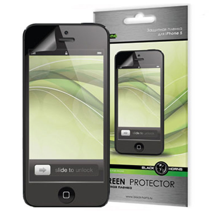 Black Horns защитная пленка для iPhone 5 (BH-iPh4019)BH-iPh4019 Black Horns защитная пленка для iPhone 5 (BH-iPh4019)BH-iPh4019Защитная глянцевая пленка Black Horns BH-iPh4019 для экрана iPhone 5. Пленка изготовлена из материала высокого качества и обеспечивает защиту экрана от пыли, отпечатков пальцев, царапин и потертостей.