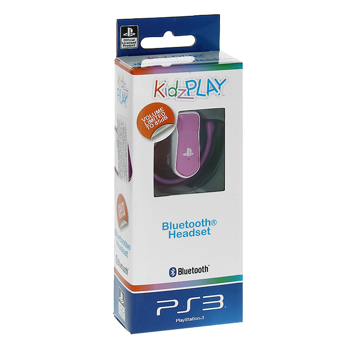 Детская Bluetooth гарнитура Kidz Play для PS3 (розовая)HS-S-230 Детская Bluetooth гарнитура Kidz Play для PS3 (розовая)HS-S-230Яркая и красочная беспроводная гарнитура для юных пользователей PS3.