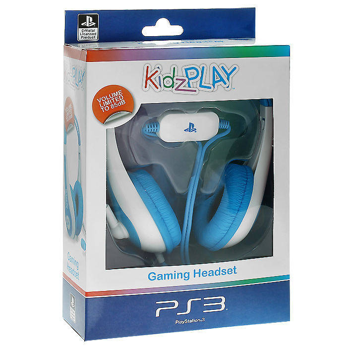 Детская игровая стерео гарнитура Kidz Play для PS3 (голубая)SHP2000/10 Детская игровая стерео гарнитура Kidz Play для PS3 (голубая)SHP2000/10Яркая и красочная гарнитура для юных пользователей PS3.