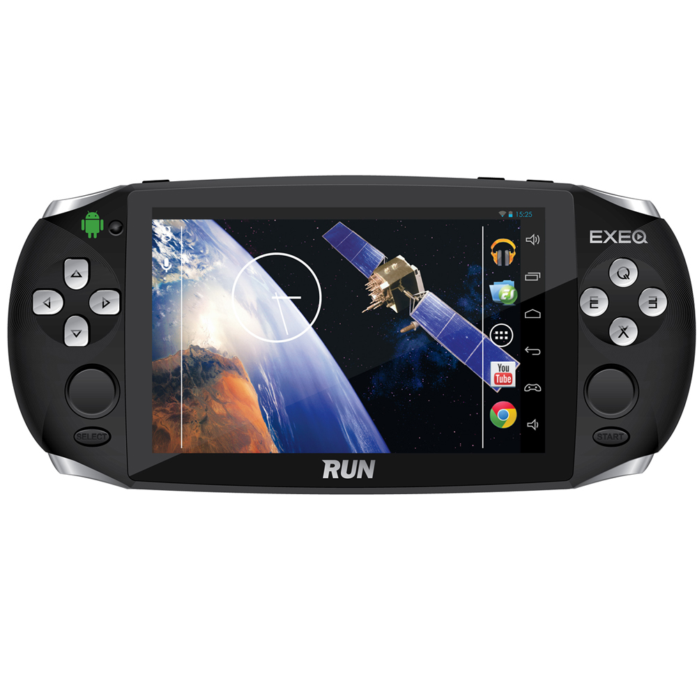 Портативная игровая консоль EXEQ RUN (черная)MP-1029 Портативная игровая консоль EXEQ RUN (черная)MP-1029EXEQ RUN - первая 5-ти дюймовая Android-консоль с 3G! Теперь игровая портативная консоль - это не только игры и приложения, закаченные на устройство, но и безграничные On-line возможности: интернет-серфинг, социальные сети, общение по Skype, онлайн-игры и многое другое. Комфортно бороздить просторы интернета позволит и мощная техническая начинка Exeq Run: двухъядерный процессор Rockchip 3168 с тактовой частотой 1.2 ГГц и 1 Гб оперативной памяти, умная и надежная в эксплуатации OS Android 4.2, 5-ти дюймовый сенсорный дисплей с разрешением 800 х 480 пикселей. Exeq Run - портативная игровая консоль с высокоскоростным интернет-серфингом! 3G-модуль: Exeq Run - первая игровая консоль со встроенным модулем сотовой связи третьего поколения 3G! Больше никакой зависимости от стационарных точек Wi-fi! Просто загрузите в консоль SIM-карту удобного для вас оператора и получайте удовольствие от использования связи нового поколения в самых широких зонах ее покрытия. Бороздите просторы интернета, играйте в онлайн-игры, загружайте последние Android приложения - с консолью Exeq Run вы практически всегда «Онлайн»! Внутренняя начинка: Встроенный модуль сотовой связи третьего поколения прекрасно дополняет мощный процессор нового поколения: Exeq Run работает на базе 1,2 гигагерцевого двухъядерного процессора Rockchip 3168. Помогает общей производительности консоли объем оперативной памяти в 1 Gb и современная OC - Android 4.2. Последняя также предлагает пользователю Exeq Run немало интересных фичей, среди которых возможность создания нескольких аккаунтов на консоли, виджеты на экране блокировки, дополнительный функционал часов и Daydream.Дисплей: Exeq Run оснащена ярким 5-ти дюймовым емкостным дисплеем с разрешением 800 х 480 пикселей. Диагональ дисплея является идеальным вариантом для большинства игровых устройств. Размер экрана все еще позволяет консоли быть компактных размеров, но при этом картинка на пятидюймовом дисплее воспринимается гораздо удобнее, чем на более мелких дисплеях. Дисплей Exeq Run поддерживает мультитач до пяти касаний, что позволяет комфортно управлять консолью. Яркая цветопередача дисплея позволит полностью погрузиться в увлекательный мир 3D- игр, просмотр анимационных фильмов или видео в HD-качестве.Игровые возможности: Игровая приставка Exeq Run способна эмулировать игры самых популярных игровых форматов PSP, NDS, N64, PS1 и, конечно же, воспроизводить игры Android. Учитывая наличие встроенного модуля 3G при помощи Exeq Run в любимые игры можно играть онлайн. Специально для любителей 3D-шутеров консоль оснащена двумя аналоговыми джойстиками. Причем играть аппаратными кнопками можно даже в сенсорных играх - при помощи функции Virtual key mapping все дисплейные кнопки можно перевести на физические. Прекрасным дополнением консоли Exeq Run является наличие приложения «Game Center», при помощи которого все загружаемые на приставку игры автоматически распределяются по соответствующим игровым платформам. Мультимедиа: Технические возможности Exeq Run делают консоль не только прекрасным игровым устройством, но и прекрасным медиацентром. Консоль способна воспроизводить самые популярные видео форматы (RM, RMVB, AVI, MPEG-4, FLV и др.), аудио форматы (MP3, WMA, FLAC, OGG), форматы электронных книг. Встроенный 3G-модуль позволит наслаждаться любимыми занятиями непосредственно онлайн. При помощи кабеля OTG, поставляемого в комплекте, к игровой приставке можно подключить съемный диск, клавиатуру или мышь. Специально для любителей фотографий консоль оборудована двумя камерами фронтальной в 0,3 Мпикс и задней 2 Мпикс.