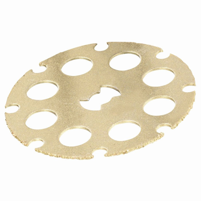 Отрезной круг для древесины Dremel SC544 (2615S544JB)2615S544JB Отрезной круг для древесины Dremel SC544 (2615S544JB)2615S544JBС отрезным кругом Dremel SC544 вы можете резать мягкие и твердые породы древесины, а также ламинат. Карбидное покрытие обеспечивает особую прочность круга. Система EZ SpeedClic позволяет менять насадки быстро и легко.