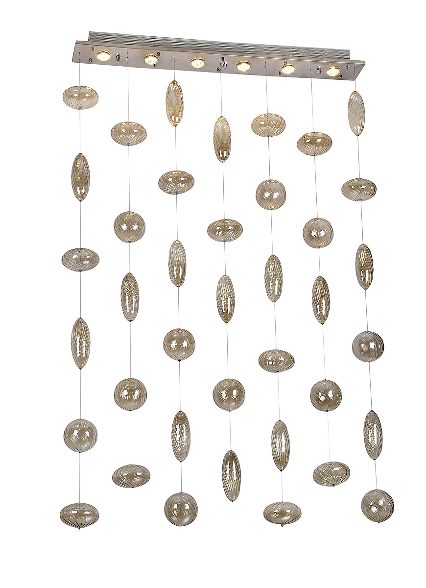 Подвесной светильник ST-LUCE SL625.003.06SL625.003.06 Подвесной светильник ST-LUCE SL625.003.06SL625.003.06Хром+Прозрачное стекло, GU10 6*50W 220V/50Hz