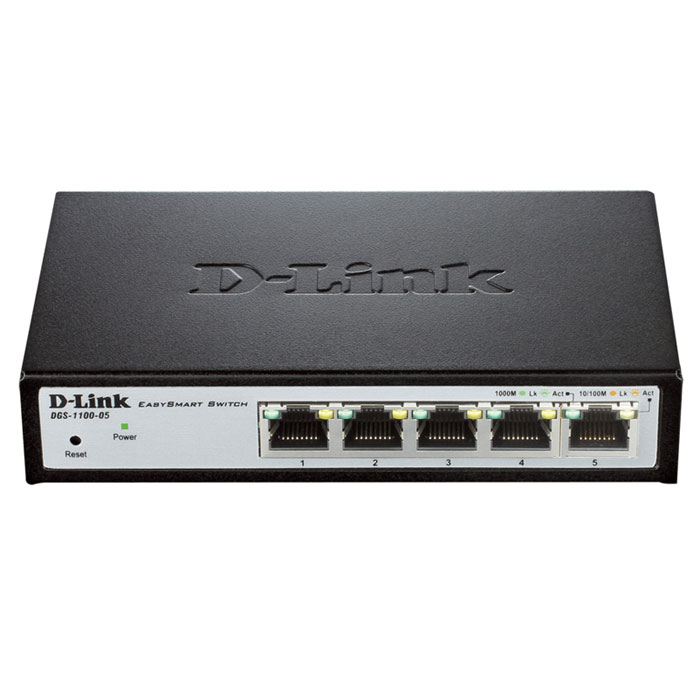D-Link DGS-1100-05/A1A коммутаторDGS-1100-05/A1A D-Link DGS-1100-05/A1A коммутаторDGS-1100-05/A1AКоммутатор серии DGS-1100 представляет собой недорогое решение для класса SOHO и предприятий малого и среднего бизнеса, а также для организации сети предприятий, например, для филиалов и помещений для деловых встреч, где требуется простое управление. Каждая модель поставляется в компактном настольном металлическом корпусе и оснащена 5, 8, 16 или 24 гигабитными портами.Энергосберегающая технология D-Link Green:Коммутаторы DGS-1100 соответствуют стандарту IEEE802.3az Energy Efficient Ethernet, потребляя меньше электроэнергии при небольшом объеме трафика. Установка устройств EEE обеспечивает предприятиям малого и среднего бизнеса экономию денежных средств, сокращая расходы, связанные с покупкой оборудования для охлаждения. Коммутаторы серии DGS-1100 поддерживают технологию D-Link Green, обеспечивающую автоматическое сокращение энергопотребления. Если автоматически определяемая длина подключенного кабеля меньше 20 метров, коммутатор уменьшает потребление электроэнергии. Помимо этого, коммутатор определяет статус соединения на каждом порту и обеспечивает автоматическое отключение питания неактивных портов.Простое управление:Коммутаторы EasySmart поддерживают управление с помощью утилиты SmartConsole или через Web-интерфейс. Утилита SmartConsole позволяет пользователям обнаружить коммутаторы линейки D-Link Smart в одном и том же сегменте сети L2. Использование данной утилиты исключает необходимость изменять IP-адрес компьютера и обеспечивает легкую первоначальную установку коммутаторов серии Smart. На экране отображаются коммутаторы, принадлежащие одному и тому же сегменту сети и подключенные к локальному компьютеру пользователя, при этом существует возможность немедленного доступа. Пользователю доступна расширенная конфигурация и основные настройки обнаруженных устройств, например, смена пароля и обновление программного обеспечения. Удобный графический Web-интерфейс предоставляет сетевым администраторам возможность удаленного управления сетью на уровне портов.Surveillance VLAN и управление полосой пропускания:Коммутаторы серии DGS-1100 поддерживают технологию Surveillance VLAN для организации видеонаблюдения. Surveillance VLAN назначает видео-трафику высокий приоритет и отдельный VLAN, обеспечивая высококачественное видеонаблюдение и передачу данных через один коммутатор DGS-1100, сокращая, таким образом, расходы, связанные с приобретением дополнительного оборудования. Кроме того, функция управления полосой пропускания позволяет зарезервировать полосу пропускания для различных приложений, требующих высокой пропускной способности, или обеспечить им максимальный приоритет.Простой поиск и устранение неисправностей:Коммутаторы поддерживают функцию Loopback Detection и диагностику кабеля, что позволяет сетевым администраторам быстро и легко находить и устранять проблемы в сети. Функция Loopback Detection используется для обнаружения петель и автоматического отключения порта, на котором обнаружена петля. Функция диагностики кабеля предназначена для определения типов медных кабелей, а также типа неисправности кабеля.Расширенный набор функций:Серия коммутаторов DGS-1100 поддерживает расширенные функции безопасности, такие как Static MAC, защита от шторма и IGMP Snooping. Функция Static MAC позволяет создать «белый» список MAC-адресов, разрешающий доступ только авторизованным устройствам. Функция Защиты от шторма необходима для ограничения до заданного порога широковещательного, многоадресного или неизвестного одноадресного трафика. Коммутатор блокирует или отбрасывает пакеты, попадающие под действие данного ограничения, так как большое количество такого трафика может привести к перегрузке сети. Функция IGMP Snooping позволяет сократить количество многоадресного трафика и увеличить производительность сети.
