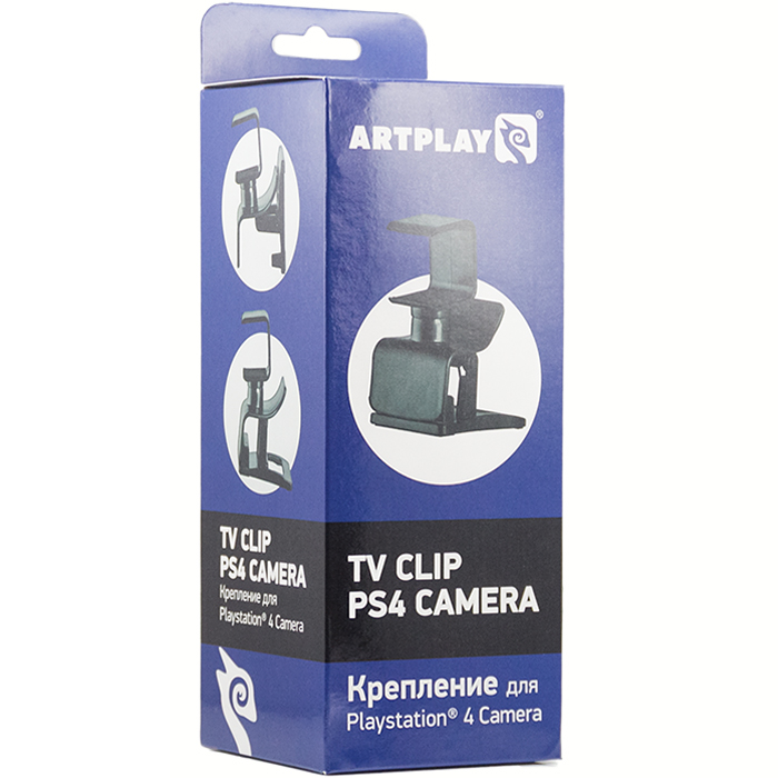 Artplays Крепление для камеры PlayStation 4PS-4002 Artplays Крепление для камеры PlayStation 4PS-4002Крепление Artplays TV Clip позволяет крепить камеру PS4 к любому плоскоэкранному монитору или телевизору толщиной до 3 см, сохраняя полную функциональность. Возможна установка на любую плоскую поверхность, что облегчает выбор места для установки камеры. Шарнирное соединение позволяет регулировать угол наклона камеры. Угол отклонения по вертикали 30 градусов.