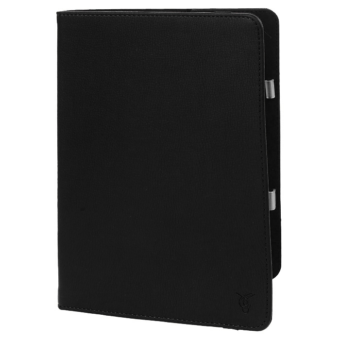 Vivacase Challenge кожаный чехол-обложка для Samsung Galaxy Tab 4 10.0, Black (VSS-STCH10-bl)VSS-STCH10-bl Vivacase Challenge кожаный чехол-обложка для Samsung Galaxy Tab 4 10.0, Black (VSS-STCH10-bl)VSS-STCH10-blЧехол Viva Challenge для Samsung Galaxy Tab 4 10.1 - прекрасный выбор для тех, что заботится не только о сохранности своего устройства, но и о стиле. Он изготовлен из качественной искусственной кожи, а мягкая подкладка приятна на ощупь и предотвращает появление царапин на корпусе и дисплее. Крепление HVS (пластиковые уголки) позволяет надежно зафиксировать электронное устройство. Также чехол имеет возможность установки планшета под двумя разными углами для удобного набора текста или просмотра видео. В закрытом положении чехол удерживает широкая резинка черного цвета.