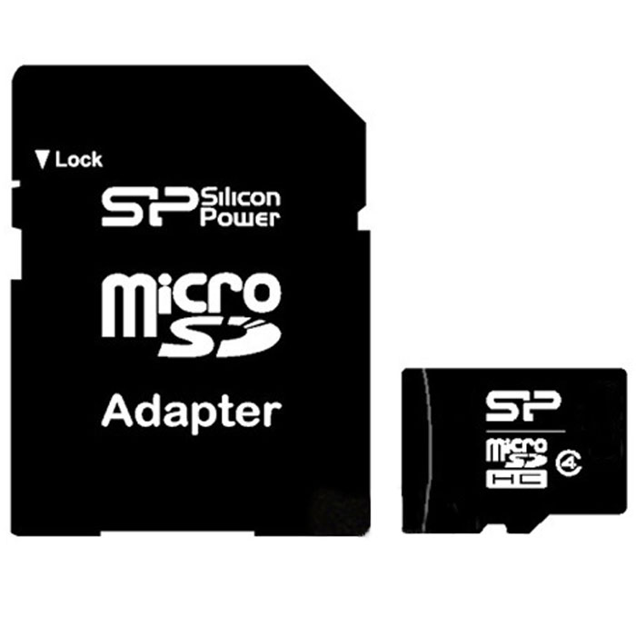 Silicon Power microSDHC Class 4 32GB карта памяти с адаптером SDSP032GBSTH004V10-SP Silicon Power microSDHC Class 4 32GB карта памяти с адаптером SDSP032GBSTH004V10-SPКарта памяти Silicon Power microSDHC Class 4 полностью совместима со стандартом SD. Совместима с карт-ридерами и устройствами, поддерживающими microSDHC. C адаптером может использоваться как стандартная SDHC карта памяти. Поддерживает системы защиты авторских прав CPRM (Content Protection for Recordable Media). Режим автоматического отключения продлит время работы аккумулятора.Внимание: перед оформлением заказа убедитесь в поддержке вашим электронным устройством карт памяти данного объема.