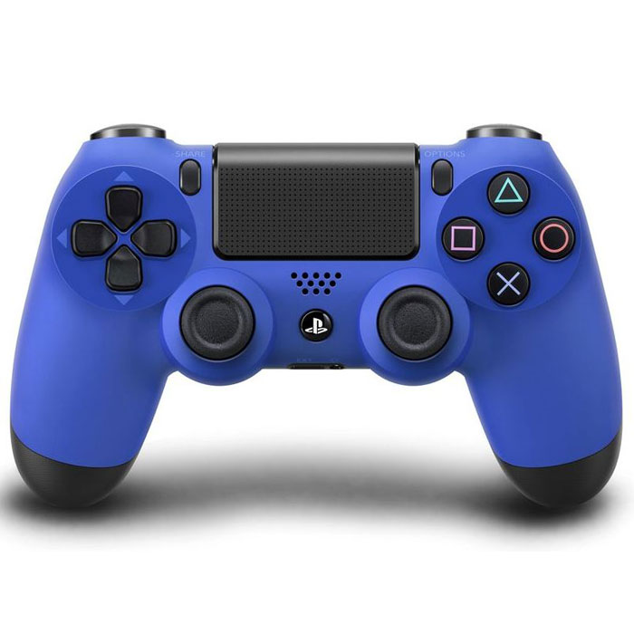 Беспроводной контроллер Dualshock 4 для PS4 (синий)JS87 Беспроводной контроллер Dualshock 4 для PS4 (синий)JS87Контроллер нового поколения Dualshock 4 представляет собой большой шаг вперед в развитии игровых устройств управления.Форма, покрытие и чувствительность его парных аналоговых джойстиков создают ощущение полного контроля над процессом игры. Новая сенсорная панель с поддержкой нескольких одновременных касаний и функцией щелчка, открывающая доступ к новым способам игры.Световая панель оснащена тремя цветными индикаторами, облегчающими идентификацию игрока при совместной игре с использованием камеры PlayStation Camera. Встроенный динамик и стереофонический разъем открывают для пользователей новые возможности в области игрового звука.Кнопки Start и Select заменены кнопками Share и Options. Для управления в играх служат кнопки направлений, кнопки действий и боковые кнопки. Также добавлена сенсорная панель, аналогичная задней панели системы PS Vita, но поддерживающая функцию щелчка, полезную при навигации в меню. На обратной стороне контроллера находится световая панель, позволяющая системе отслеживать Ваши перемещения при использовании камеры PS Camera. Световая панель может окрашиваться в 4 цвета, соответствующих игрокам 1-4. Контроллер также оснащен монофоническим динамиком и разъемом для подключения гарнитуры.Световая панельВстроенный монофонический динамикБеспроводные интерфейсы: Bluetooth 2.1 + EDRСенсорная панель: Двухточечная, емкостного типа, с функцией щелчкаДатчик перемещения: шестиосевая система (трехосевой гироскоп, трехосевой акселерометр)Батарея: встроенная литий-ионная аккумуляторная батарея, напряжение: 3,7 В, емкость: 1000 мАчРазъемы: USB (micro b), разъем расширения, разъем стереогарнитурыКнопки / переключатели: кнопка PS, кнопка Share, кнопка Options, кнопки направлений (вверх / вниз / влево / вправо), кнопки действий (треугольник, круг, крест, квадрат), R1/L1/R2/L2/R3/L3, правый джойстик, левый джойстик, кнопка сенсорной панели