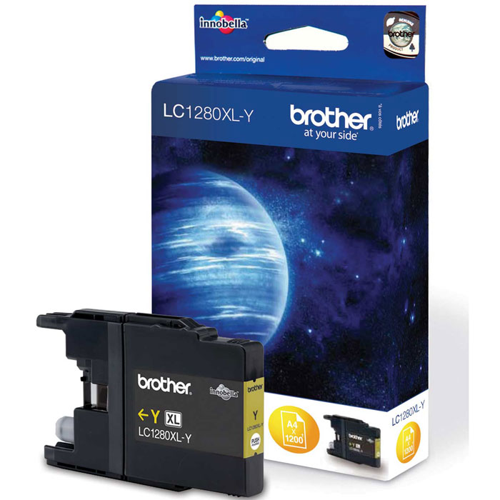 Brother LC1280XLY, Yellow струйный картридж для MFC-J6510DW, MFC-J69010DWLC1280XLY Brother LC1280XLY, Yellow струйный картридж для MFC-J6510DW, MFC-J69010DWLC1280XLYПри использовании оригинальных картриджей Brother LC-1280XL вы всегда будете получать впечатляющие