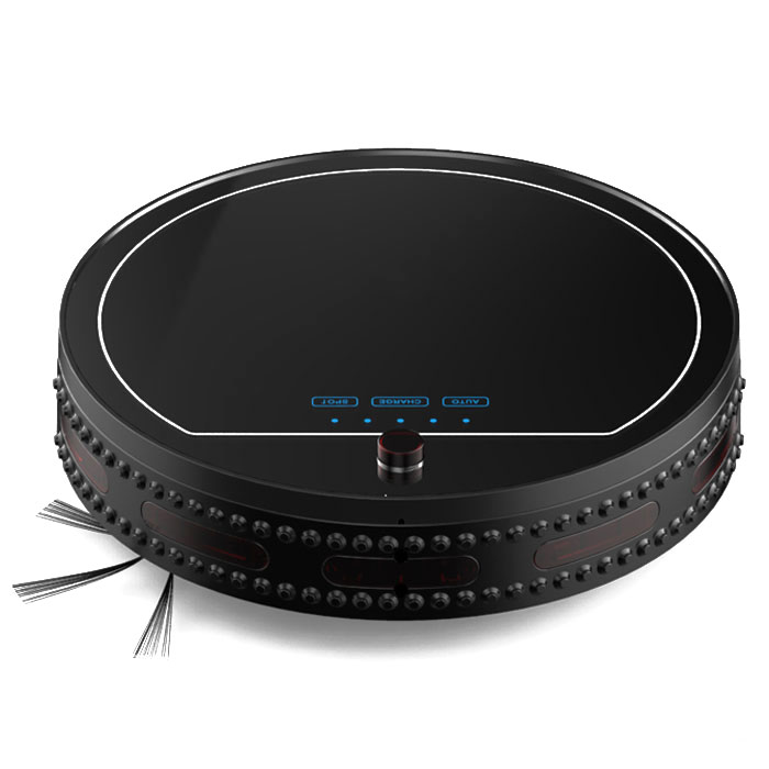 Xrobot XR-510F, Black робот-пылесосXR-510F Xrobot XR-510F, Black робот-пылесосXR-510FРобот-пылесос Xrobot XR-510F оснащен аккумулятором, интеллектуальным программным управлением и имеет следующие функции: автоматическая вакуумная чистка, сбор пыли, уборка тряпкой, уборка по таймеру, беспроводное дистанционное управление, выбор скорости, различные функции отслеживания, разные режимы автоматической уборки и автоматическая подзарядка. Робот может убираться на площади до 120 м2, при этом, благодаря новому программному обеспечению, он запоминает карту помещения и не будет плутать по большому количеству комнат. Индикатор питания:При работе пылесоса нажатая Вами кнопка будет гореть, а декоративные лампы - поочередно мигать. При зарядке будет мигать средняя из декоративных ламп. По окончании зарядки средняя декоративная лампа перестанет мигать и начнет светиться постоянно. При низком заряде аккумулятора индикатор зарядки будет гореть, а декоративные лампы - мигать поочередно.Авто:При нажатии кнопки АВТО пылесос начнет автоматическую уборку. При низком заряде аккумулятора пылесос автоматически начнет искать базовую станцию для зарядки. Если во время уборки заряд аккумулятора опустится до низкого уровня, пылесос прекратит уборку и подаст 10 звуковых сигналов. Одновременно с этим пылесос автоматически начнет искать базовую станцию для зарядки.Зарядка:При нажатии кнопки Зарядка пылесос начнет искать базовую станцию для зарядки. Чтобы остановить пылесос, нажмите любую кнопку на панели управления.Пятно:При нажатии кнопки ПЯТНО пылесос будет работать в режиме уборки определенной зоны. Пылесос будет примерно 1-2 минуты очищать территорию площадью 1 кв. м. Если во время уборки заряд аккумулятора опустится до низкого уровня, пылесос прекратит уборку и подаст 10 звуковых сигналов. Одновременно с этим пылесос автоматически начнет искать базовую станцию для зарядки.Тип пылесборника: контейнер-пылесборник