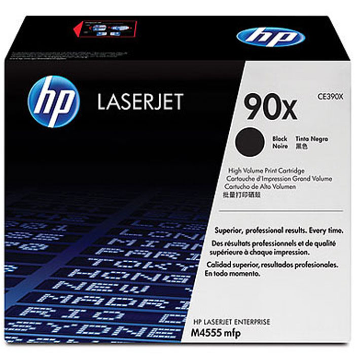 HP CE390X (90X), Black картридж тонерCE390X HP CE390X (90X), Black картридж тонерCE390XИспользуйте картриджи HP CE390X (90X) LaserJet для печати документов с высоким качеством и для повышения
