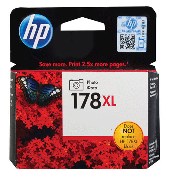 HP CB322HE (178 XL) Photo, blackCB322HE HP CB322HE (178 XL) Photo, blackCB322HEКартридж 178XL с черными фоточернилами позволяет печатать фотографии и документы лазерного качества с помощью чернил HP Vivera. Улучшенная фотобумага HP обеспечивает мгновенное высыхание фотографий и устойчивость к смазыванию. Высокоемкие картриджи для частой печати позволят сэкономить время и деньги.