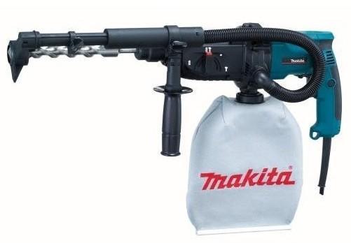 Makita HR2432 перфоратор SDS PlusHR2432 Makita HR2432 перфоратор SDS PlusHR2432Домашний помощникПроизводитель ручного инструмента Makita создал модель HR2432 для использования как в быту, так и на производстве. Перфоратор предназначен для создания отверстий в металле, в дереве и других твердых материалах. В режиме «сверление с ударом» или «долбление» инструмент способен продолбить отверстие в бетоне, кирпиче, керамике. А если переключиться в режим «завинчивание» инструмент превращается в обычный шуруповерт, которым можно вкручивать саморезы.Отличная производительностьПри относительно не сложных видах работ, а также при эксплуатации инструмента на высоте вам необходим сравнительно легкий и производительный перфоратор. Именно таким является HR2432 от производителя Makita. Весом 2.5 кг, он снабжен мощным двигателем 780 Вт и длинным сетевым кабелем 2.5 м. Модель имеет функцию удара с энергией 2.2 Дж, частотой 4500 уд/мин., что делает его отличным «убийцей» бетона и кирпича.Долбить или сверлитьСамым популярным режимом большинства перфораторов является режим «сверления с ударом», при котором рабочая оснастка получает одновременно оборотные и поступательные движения, таким образом делая отверстие в твердых материалах. В режиме удара («долбление») оборотные движения рабочего элемента отсутствуют, остаются только ударные, и наш перфоратор превращается в отбойный молоток, способный разрушать кирпич, камень и монолитные стены.SDS-патронУниверсальный патрон SDS-Plus позволяет закрепить зубило (и другие насадки) в разных положениях и обеспечивает удобную работу в труднодоступных местах.Диаметры сверленияДля надежной долговечной работы инструмента всегда необходимо знать максимальные рекомендуемые диаметры сверления определенных типов материалов, для HR2432 это: по дереву – 32 мм, по металлу – 13 мм, по бетону (кирпичу) – 24 мм.Полезные мелочиВ Makita HR2432 предусмотрен ряд дополнительных конструктивных решений для более удобной эксплуатации: дополнительная рукоятка, реверс, регулировка частоты вращения, предохранительная муфта, блокировка кнопки включения.