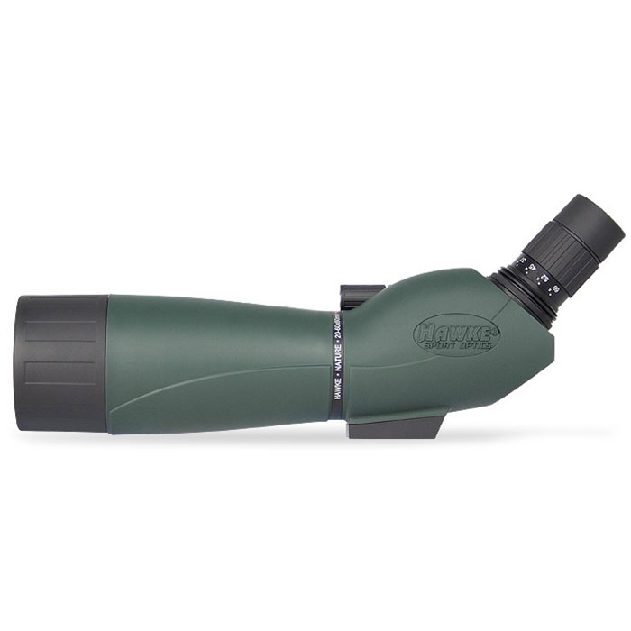 Hawke Hawke Nature 20-60х60 подзорная труба51100 Hawke Hawke Nature 20-60х60 подзорная труба51100Hawke Hawke Nature 20-60х60 - недорогая, но надежная зрительная труба с переменной кратностью и максимальным увеличением в 60 крат. Модель отличается современным дизайном, предлагается в прочном корпусе. Оптика с многослойным просветляющим покрытием. Окулярный узел наклонный, расположен под углом 45 градусов, что способствует максимально комфортному наблюдению. А большое увеличение позволяет рассмотреть даже самые удаленные объекты. Широкий объектив обеспечивает хорошую светосилу. Даже в сумерках вы сможете вести наблюдение и получать четкую картинку. В комплект также входит мягкий футляр, кейс для переноски и штатив.