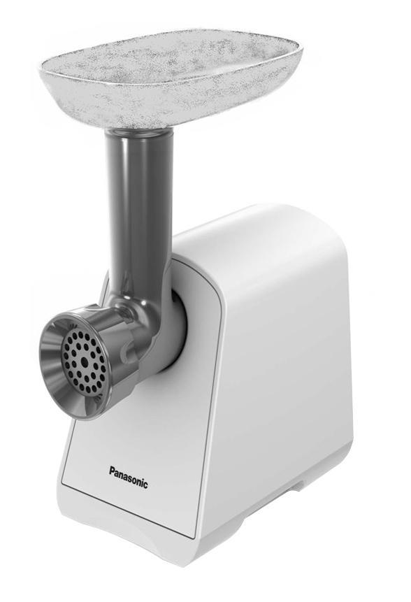 Panasonic MK-MG1000WTQ, White мясорубкаMK-MG1000WTQ Panasonic MK-MG1000WTQ, White мясорубкаMK-MG1000WTQЭлектрическая мясорубка Panasonic MK-MG1000WTQ - незаменимый помощник на кухне. Производительность устройства составляет 0.8 кг фарша в минуту благодаря рабочей мощности 200 Вт и максимальной мощности в 1000 Вт. Шнек и нож сделаны из нержавеющей стали. Простая конструкция позволяет легко собирать и разбирать мясорубку, чтобы помыть все детали от остатков продуктов после работы.