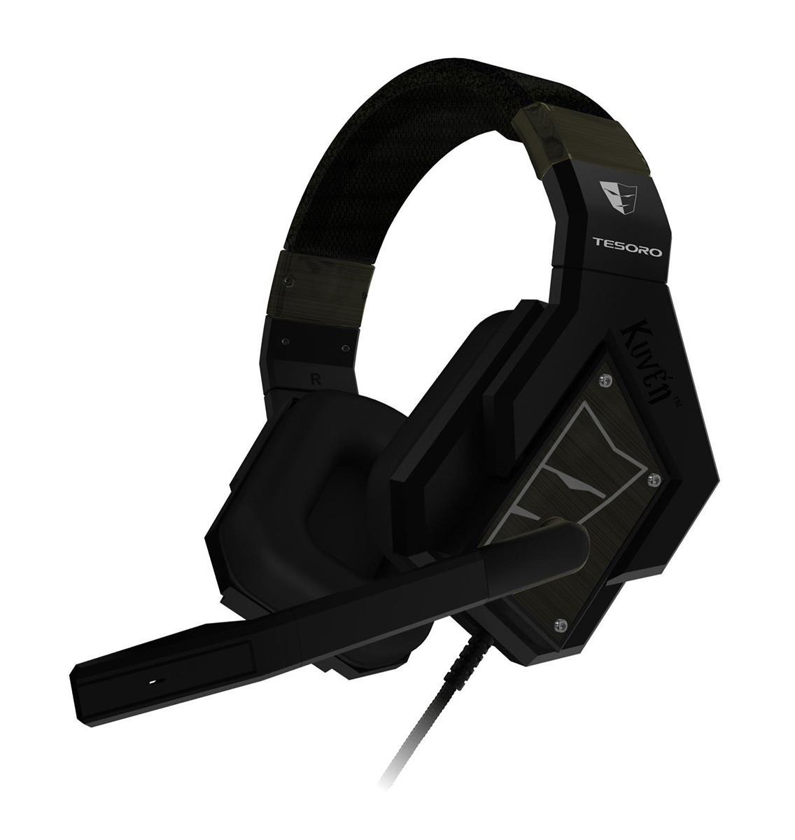 Tesoro Kuven 7.1 Devil TS-A1, Blackпроводная гарнитураKuven 7.1 Devil TS-A1 Black Tesoro Kuven 7.1 Devil TS-A1, Blackпроводная гарнитураKuven 7.1 Devil TS-A1 BlackПрофессиональная игровая гарнитура Tesoro Kuven 7.1 - это результат долгих исследований геймерских пристрастий и требований. Они совмещают в себе всё необходимое: виртуализированный звук 7.1, мощные 50-мм динамики, закрытые чашки со съёмными шумопоглощающими амбушюрами, контроллер звука, высококачественный микрофон и стильный внешний вид.Данная модель обладает чистейшим звучанием и обеспечивают превосходную слышимость во время игры. Благодаря продвинутой технологии виртуализации объёмного звука, вы сможете быть готовым к столкновению с самым осторожным противником, потому что будете слышать его задолго до того, как он сможет вас увидеть.Благодаря виртуализированному звуку 7.1 вы сможете точно определять местоположение ваших противников и составлять наиболее полную картину боя.50-мм динамики обеспечивают мощное, чистое звучание, благодаря которому погружение в игру будет максимально глубоким. Закрытый тип наушников и плотные амбушюры позволят сосредоточиться на игре и не позволят внешним шумам отвлекать вас от игры. Держатели динамиков свободно вращаются, что позволяет амбушюрам плотно прилегать к голове и обеспечивает максимальный комфорт.Наушники оборудованы пультом управления, который позволяет регулировать громкость и отключать микрофон.Гарнитуру можно подключить через USB, стандартные 3,5-мм разъемы или через один универсальный мини-джек.