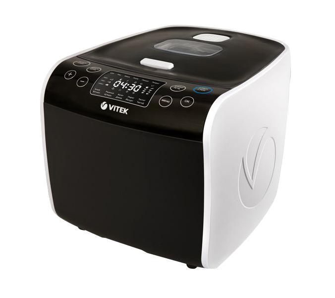 Vitek VT-4209(BW) мультиваркаBlack and White VT-4209 5G Vitek VT-4209(BW) мультиваркаBlack and White VT-4209 5GVITEK представляет многофункциональное устройство нового поколения для приготовления пищи – мультиварку/хлебопечь VT-4209 5G из коллекции Black&White.Модель VT-4209 5G – пять приборов в одном: мультиварка, хлебопечь, фритюрница, йогуртница и творожница.В наш век скоростей все больше людей придерживаются правильного и здорового питания, при этом, из-за нехватки времени предпочитают приборы нового поколения, которые позволяют не тратить много сил и времени на приготовление разнообразных любимых блюд. Модель VT-4209 5G – это настоящая находка для современных занятых людей, приверженцев здорового питания и новаторов, которые пользуются самыми прогрессивными новинками бытовой техники.Инновационная модель VT- 4209 5G из коллекции Black&White, прежде всего, обращает на себя внимание технологичностью — 68 программ для мультиварки и 15 программ для хлебопечи — и эксклюзивным дизайном, разработанным известным французским агентством (Millot design) специально для VITEK.Мультиварка/хлебопечь VT- 4209 5G с технологией DOUBLE BOWL оснащена двумя основными чашами:для мультиваркидля замеса, выпечки хлеба и йогуртаТехнология 4D ЗАПЕКАНИЕ — 3D нагрев, позволяющий равномерно распределять тепло во время приготовления благодаря нагреву внизу, по бокам и в крышке, избегать подгорания и сохранять в продуктах все полезные элементы. Конвекция – для идеального запекания и корочки.Благодаря уникальной функции «Мультиповар 4steps», Вы с легкостью запрограммируете время и температуру на каждом из 4-х этапов приготовления блюда. Более того, на каждом из этапов вы можете сделать выбор: готовить с конвекцией или без.Приятным дополнением служит наличие корзины для фритюра: положите ингредиенты в корзину, включите нужный режим и блюдо готово. Используя модель VT-4209 5G в режиме хлебопечь, Вы всегда порадуете близких теплым и свежим хлебом. Используя чашу для замеса и выпечки хлеба, Вы также сможете приготовить домашний йогурт, который благодаря специальному вращающемуся ножу можно автоматически смешивать с ягодами и цукатами.Пятнадцать программ, включая функцию «Мультиповар», позволят с легкостью приготовить: пшеничный, ржаной, цельнозерновой хлеб или хлеб без глютена, французский багет и ароматное варенье, а так же замесить тесто. Программа выбора веса готового изделия (500/750/1000гр.), позволит приготовить выпечку как для одного человека, так и для большой семьи, а функция выбора цвета корочки выбрать разные варианты прожарки – светлый, темный и средний.Используя сетку для опрокидывания творога, Вы с легкостью приготовите полезный домашний творог. Приятным дополнением служат аксессуары, которыми укомплектована мультиварка/хлебопечь: лоток для приготовления на пару, два мерных стаканчика, половник и лопатка, мерная ложечка, крышка для чаши и щипцы для извлечения чаши, благодаря чему процесс приготовления любимых блюд станет приятным, не обременительным и безопасным.С кулинарной книгой на 200 рецептов, которая прилагается в подарок, Вы разнообразите ежедневный рацион как простыми, так и изысканными блюдами. Для удобства эксплуатации модель VT-4209 5G оборудована съемной моющейся внутренней частью крышки (можно мыть в посудомоечной машине) и многофункциональным LCD дисплеем с подсветкой.С Мультиваркой/Хлебопечью VT-4209 5G от VITEK каждый день Вы будете наслаждаться вкусной и здоровой пищей!