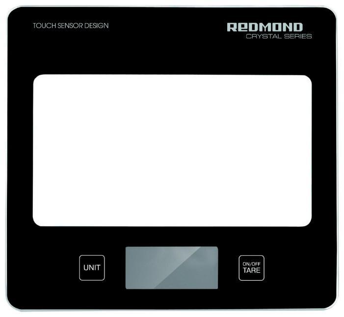 Redmond RS-724, Black весы кухонныеRS-724 black Redmond RS-724, Black весы кухонныеRS-724 blackОщутите передовые технологии точного взвешивания вместе с кухонными весами REDMOND RS-724 модельной линейки CRISTAL SERIES. Прибор измеряет вес продукта до 5 кг с точностью до 1 г. Значения измерений выводятся на ЖК-дисплее, снабженном индикацией низкого уровня заряда элемента питания. Вы непременно оцените удобство сенсорной панели электронного управления и элегантный дизайн этих весов.
