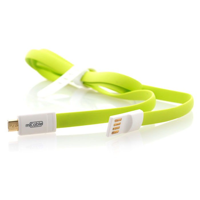 Gmini mCable MUS200F, Green кабель USBАК-00000525 Gmini mCable MUS200F, Green кабель USBАК-00000525Кабель Gmini mCase MUS200F-M позволяет подключать к порту USB компьютера или зарядного устройства смартфоны, планшеты, телефоны, MP3-плееры, игровые приставки с разъемом microUSB.Изготовлен из зеленого, розового или синего пластикаИмеет плоский не запутывающийся профильОснащен магнитным креплением в разъемах
