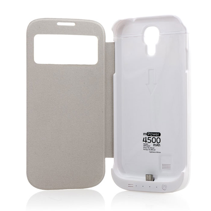 Gmini mPower Case MPCS45F, White чехол-аккумуляторАК-00000552 Gmini mPower Case MPCS45F, White чехол-аккумуляторАК-00000552Чехол Gmini mPower Case MPCS45F со встроенной аккумуляторной батареей защищает ваш телефон от повреждений и позволяет увеличить время работы от одной зарядки в два и более раза. Крышка чехла Gmini mPower Case MPCS45F оборудована специальным окошком, которое позволит определить состояние смартфона, не открывая при этом сам чехол: ответить на входящие вызовы, просмотреть все уведомления о пропущенных событиях. Специальный датчик позволяет автоматически включать и выключать экран смартфона при открытии и закрытии чехла соответственно.