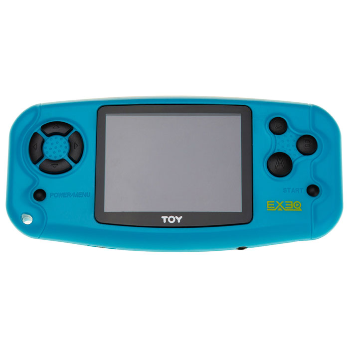 Портативная игровая консоль Exeq Toy, BlueVG-1642 Портативная игровая консоль Exeq Toy, BlueVG-1642Exeq Toy - яркая портативная игровая приставка с набором самых популярных видеоигр. В приставку встроено 199 игр самых популярных жанров и форматов. Корпус консоли выполнен из прочного матового пластика яркой расцветки. На выбор предлагается два варианта цветового решения – желтый и синий. Модель оснащена ярким LCD-дисплеем с диагональю 2,5 дюймов. В богатой коллекции видеоигр Exeq Toy каждый сможет найти игру себе по вкусу – детей помладше привлекут простые игры на внимание, дети постарше, а также взрослые смогут проверить свои знания по игре в шахматы, шашки или выбрать более сложную логическую игрушку. Источником питания для приставки служат три батарейки ААА, время автономной работы консоли составляет около четырех часов. Для того чтобы не привлекать внимание окружающих к звукам любимых видеоигр – к консоли можно подключить наушники посредством стандартного звукового выхода 3,5 мм. Также любую игру с консоли Exeq Toy можно вывести на экран телевизора – приставка оснащена AV-выходом.