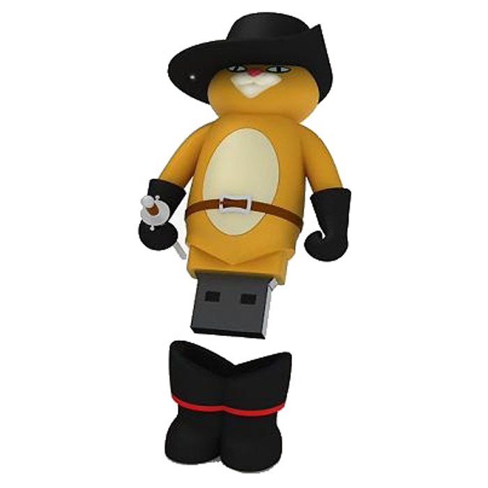 Iconik Кот в сапогах 16GB USB-накопительRB-PUSS-16GB Iconik Кот в сапогах 16GB USB-накопительRB-PUSS-16GBФлеш-накопитель Iconik Кот в сапогах имеет весьма нестандартный дизайн. Накопитель ударопрочный и защищен резиновым корпусом, а высокая пропускная способность и поддержка различных операционных систем делают его незаменимым. Iconik Кот в сапогах - отличный выбор современного творческого человека, который любит яркие и нестандартные вещи.