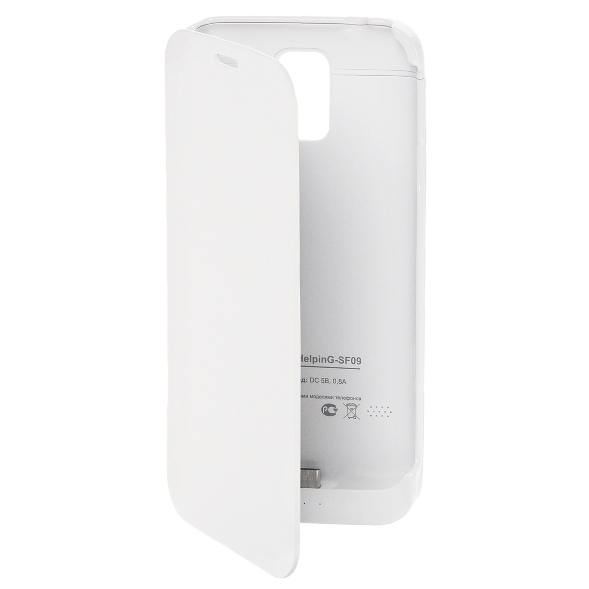 EXEQ HelpinG-SF09 чехол-аккумулятор для Samsung Galaxy S5, White (3300 мАч, флип-кейс)HelpinG-SF09 WH EXEQ HelpinG-SF09 чехол-аккумулятор для Samsung Galaxy S5, White (3300 мАч, флип-кейс)HelpinG-SF09 WHЧехол-аккумулятор Exeq HelpinG-SF09 – практичный аксессуар для смартфона Samsung Galaxy S5! Exeq Helping-SF09 надежно защитит телефон от внешнего воздействия – ударов, грязи, царапин, а встроенная в аксессуар батарея емкостью в 3300 мАч обеспечит подзарядку аккумулятора телефона в самые необходимые моменты. Элегантный дизайн, классические формы и качественный пластик удачно дополнят совершенный дизайн смартфона Samsung Galaxy S5, незначительно при этом увеличив его габариты и вес.В качестве приятного дополнения Exeq HelpinG-SF09 имеет откидывающуюся подставку. Специальная конструкция чехла с выдвижной верхней частью позволит удобно и надежно поместить телефон в чехол, а при необходимости легко и быстро достать телефон из чехла. Хотя извлекать телефон из надежного Exeq HelpinG-SF09 вам вряд ли понадобится – заряжать телефон можно непосредственно в чехле, подключив к нему зарядное устройство телефона и нажав кнопку питания на чехле. Если кнопку питания не нажимать, то будет происходить зарядка чехла-аккумулятора. Аналогично происходит и подключение телефона к компьютеру – чехол-аккумулятор обеспечивает идеальную передачу данных между смартфоном и другими электронными устройствами.