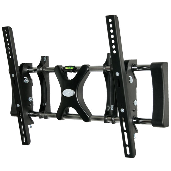 Tuarex Olimp-8004, Black настенный кронштейн для ТВ198700 Tuarex Olimp-8004, Black настенный кронштейн для ТВ198700Кронштейн Tuarex Olimp-8004 имеет уникальную запатентованную систему управления наклоном, наклонить или приподнять монитор не составит особого труда легким движением рук. Вы поменяете положение экрана всего за несколько секунд. Крепления можно устанавливать на стене выше уровня глаз, так как возможность наклона позволяет менять положение экрана на - 15°. Кронштейн имеет облегченную раму, что позволит в пустотах разместить телевизионные и электрические розетки непосредственно за установленным телевизором.