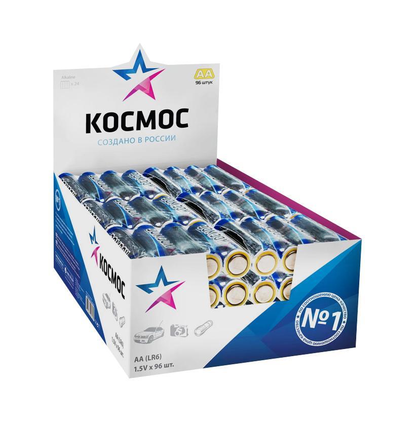 Набор алкалиновых батареек Космос, тип LR6 (АА), 96 штKOCLR6_96BOX Набор алкалиновых батареек Космос, тип LR6 (АА), 96 штKOCLR6_96BOXАлкалиновые элементы питания Космос специально разработаны для приборов с высоким энергопотреблением. Одна алкалиновая батарейка заменяет до 10 обычных (солевых батареек). Не содержат кадмия и ртути. Батареи отлично подойдут для использования в различных электронных устройствах небольшого размера, например в пультах дистанционного управления, портативных MP3-плеерах, фотоаппаратах, различных беспроводных устройствах. Характеристики:Тип элемента питания: LR6 (AA). Тип электролита: щелочной. Выходное напряжение: 1,5 В. Комплектация: 96 шт. Размер упаковки:15 см х 13 см х 7 см. Характеристики:Тип элемента питания: LR6 (AA). Тип электролита: щелочной. Выходное напряжение: 1,5 В. Комплектация: 96 шт. Размер упаковки:15 см х 13 см х 7 см.