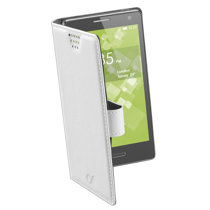 Cellular Line Book Universal 4XL универсальный чехол для телефонов, White (21461)BOOKUNIPHW Cellular Line Book Universal 4XL универсальный чехол для телефонов, White (21461)BOOKUNIPHWЧехол Cellular Line Book Universal 4XL предназначен для защиты корпуса смартфона от механических повреждений и царапин в процессе эксплуатации. Благодаря клейкой силиконовой основе, которая не оставляет следов на корпусе устройств, чехол подходит для различных моделей телефонов. Встроенная поворотная система позволяет делать фотоснимки и снимать видео одним простым движением. Чехол доступен в четырех цветовых оттенках.Чехол подходит для:HTC Desire 816-One MaxLG G Flex, G Pro 2, G Pro Lite, G Pro Lite Dual, G2, Optimus G Pro E980Nokia Lumia 1320Samsung Galaxy Mega 5.8 I9152, Galaxy Note 2 N7100, Galaxy Note 3 N9000, Galaxy Note 3 Neo N7500, Galaxy Note N7000Sony Xperia Z2 D6503Wiko Highway, Rainbow