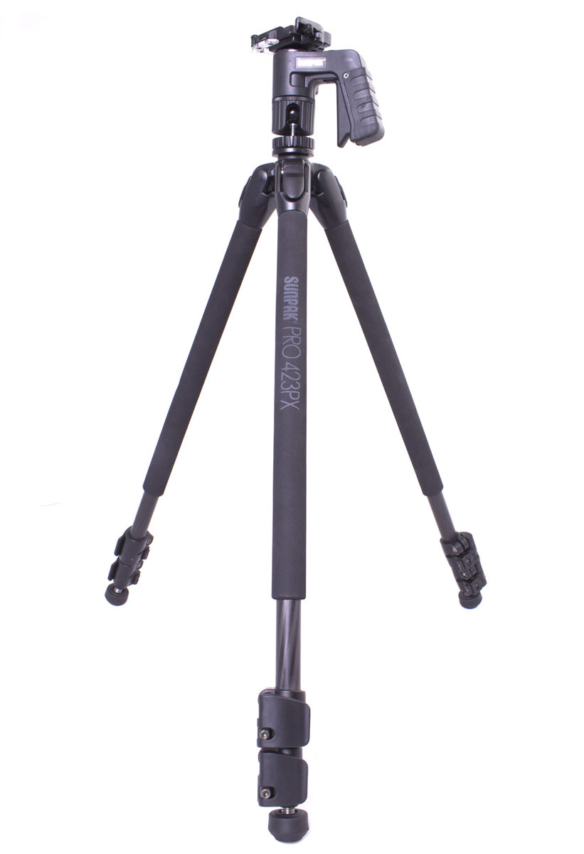 Sunpak 423PX2 167 см, Black штатив423PX2 Sunpak 423PX2 167 см, Black штатив423PX2Sunpak 423PX2 - это карбоновый 3х-секционный профессиональный штатив для установки оборудования весом до 7,6 кг. Шаровая голова для фото- и видео съемки, пистолетная рукоятка, быстро снимающаяся площадка и крюк для стабилизации главные преимущества штатива. Система фиксации защищена резиновыми накладками, исключающими возможность попадания в механизм воды и грязи. Выполненный из высокопрочного карбона штатив сохранит свои качества неизменными на протяжении всего срока эксплуатации.