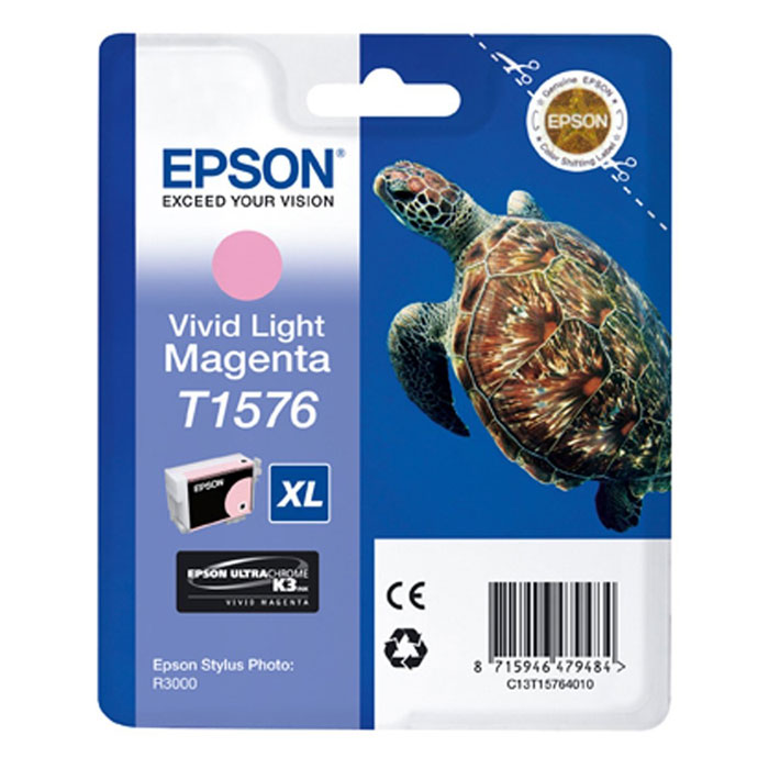 Epson T1576 XL (C13T15764010), Vivid Light Magenta картридж для Stylus Photo R3000C13T15764010 Epson T1576 XL (C13T15764010), Vivid Light Magenta картридж для Stylus Photo R3000C13T15764010Картридж с чернилами Epson T157 XLдля струйных принтеров.