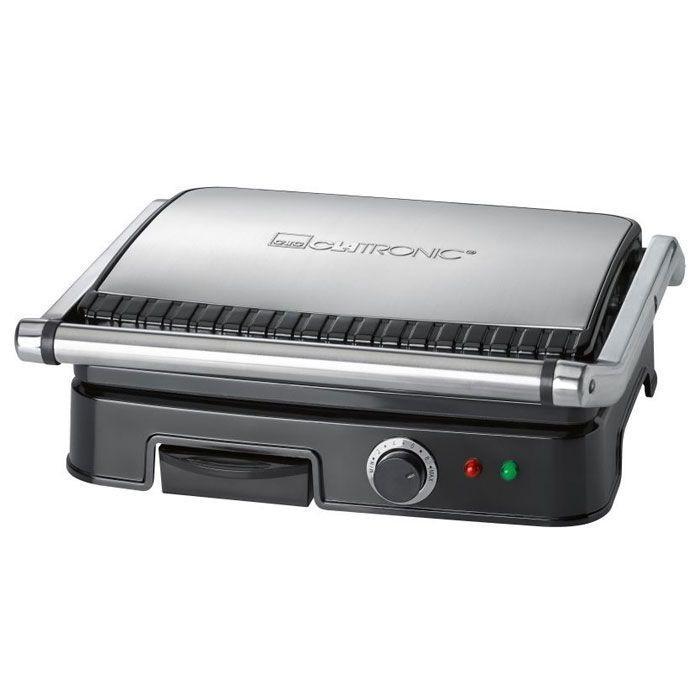 Clatronic KG 3487 электрогриль, Black SilverKG 3487 Clatronic KG 3487 электрогриль, Black SilverKG 3487Контактный электрический гриль Clatronic KG 3487 оснащен рифлеными пластинами с большими канавками для стока жира. Большая поверхность пластин обеспечивает качественную прожарку. Плавная регулировка нагрева позволяет выбрать оптимальную температуру для приготовления различных продуктов.