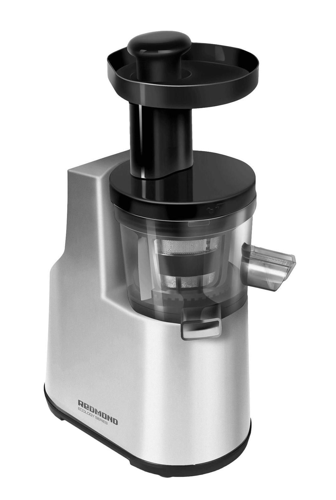 Redmond RJ-910S соковыжималкаRJ-910S Redmond RJ-910S соковыжималкаRJ-910SШнековая соковыжималка REDMOND RJ-910S полностью безопасна, сделана только из экологически чистых материалов, не способных вырабатывать вредные вещества при нагреве, и, что особенно важно, сохраняет максимальное количество витамина С и витамина А. Она отжимает сок практически из всех видов продуктов: овощей, фруктов, ягод, трав, кореньев