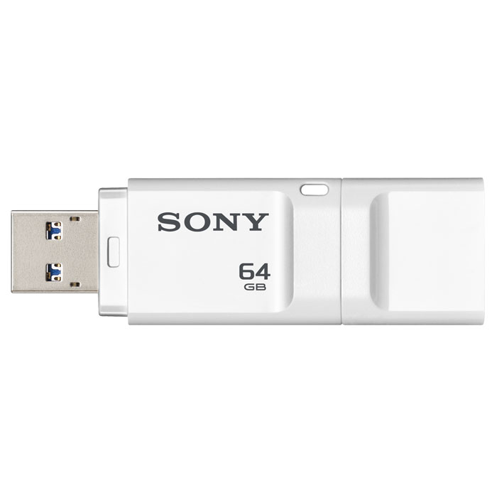Sony MicroVault USM-X 64Gb, White USB-накопительUSM64XW Sony MicroVault USM-X 64Gb, White USB-накопительUSM64XWСтильный, компактный и производительный накопитель Sony MicroVault USM позволит значительно расширить возможности в области обмена данными между устройствами или людьми. Благодаря небольшому размеру его удобно носить с собой и быстро подключить к компьютеру или любому другому устройству с USB-портом.