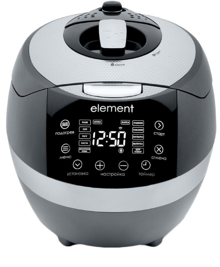 Element FWA01PB мультиваркаFWA01PB Element FWA01PB мультиваркаFWA01PBМультиварка Element ElChef FWA01PBElement ElChef FWA01PB - это современное многофункциональное устройство для автоматического приготовления всевозможных блюд. Необычный космический дизайн модели сделает прибор настоящей изюминкой вашей кухни. Благодаря варке под давлением на приготовление блюд потребуется минимум времени. Модель оборудована двухуровневой корзиной для варки на пару. Кроме того, в мультиварке можно варить, тушить и выпекать различные кулинарные изделия.Функция самоочистки для очистки прибора после использованияЧаша имеет девятислойную структуру с антипригарным покрытием. Голосовой помощник облегчает «общение» с прибором и поможет установить заданные настройки, эту функцию в любой момент можно отключить. Режим самоочистки значительно облегчает уход за прибором. 15 автоматических программ с возможностью изменения температуры и времени приготовления открывают перед вами широчайшие просторы для кулинарного творчества. Все зависит от вашей фантазии, а скучную рутинную работу возьмет на себя мультиварка Element ElChef FWA01PB.