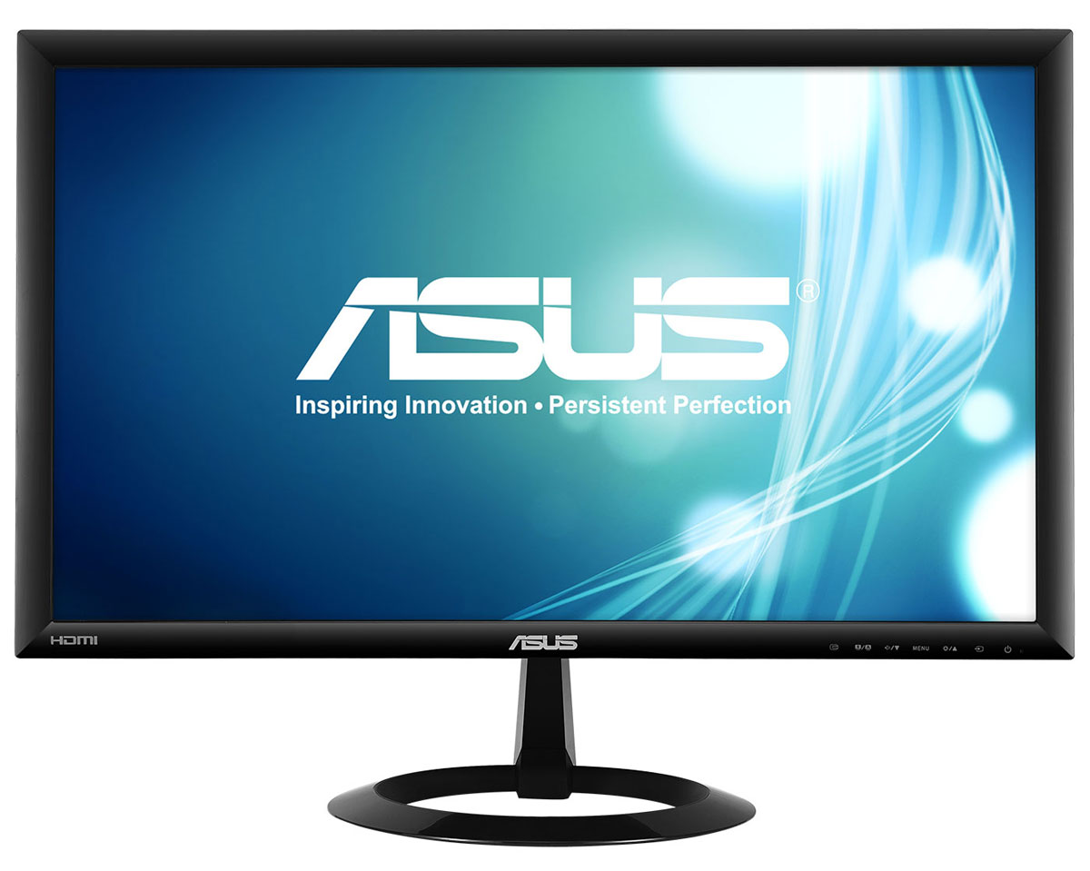 ASUS VX228H, Black монитор90LM00L0-B01670 ASUS VX228H, Black монитор90LM00L0-B01670Asus VX228H - современный ЖК-монитор со светодиодной подсветкой, малым временем отклика, высокой контрастностью и интерфейсом HDMI. Помимо великолепного качества изображения он может похвастать прекрасным дизайном корпуса и обладает изящной, надежной подставкой.Благодаря технологии ASCR, которая динамически изменяет яркость подсветки в зависимости от текущего изображения, контрастность данного монитора достигает фантастического уровня – 80 000 000:1! Он обладает разрешением 1920x1080 пикселей и, таким образом, поддерживает формат видео Full-HD 1080p. Малое среднее время отклика – всего 1 мс (при переключении между полутонами) – обеспечивает отсутствие темных «шлейфов» позади движущихся объектов и плавное воспроизведение видео.Функция контроля соотношения сторон позволяет пользователям указать предпочтительный способ отображения видеоматериала при масштабировании: растягивать картинку на весь экран или сохранять соотношение сторон 4:3. Эксклюзивная технология Splendid Video Intelligence позволяет быстро настраивать монитор в соответствии с текущими задачами и условиями (игры, просмотр фото, работа в ночное время и т.д.), чтобы получить максимально качественное изображение. Всего доступно шесть вариантов настройки. Между ними можно легко переключаться нажатием на специально выделенную для этого кнопку.Функция QuickFit представляет собой виртуальную линейку, которую можно отобразить на экране нажатием горячей клавиши, чтобы понять, насколько изображение соответствует тому или иному формату, не распечатывая его на бумаге. VX228H предлагает богатый набор интерфейсов, включающий два разъема HDMI и D-Sub, что позволяет подключить к нему самые разные устройства, в том числе плееры Blu-ray и DVD, игровые консоли и т.д.