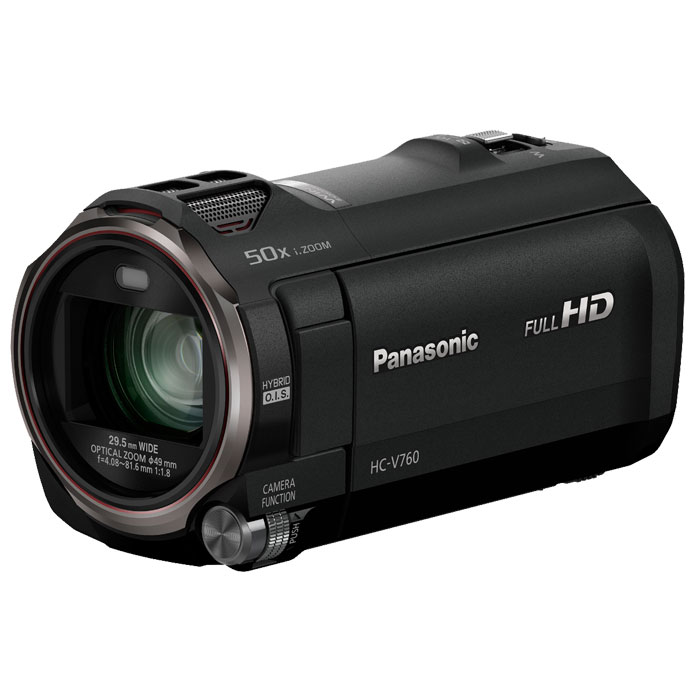 Panasonic HC-V760, Black цифровая видеокамераHC-V760EE-K Panasonic HC-V760, Black цифровая видеокамераHC-V760EE-KСохраняйте семейные воспоминания в отличном качестве с использованием простого зума. Используйте первую в мире технологию «Фильм HDR» (расширенный динамический диапазон) для получения четких деталей даже в сложных условиях сьемки. Оцените неизменно ровные, не размытые изображения.Превосходное качество изображения с улучшенным объективом, сенсором и процессором:Система линз объектива управляет каждой из четырех групп линз отдельно, благодаря чему уменьшаются диапазоны привода обеспечивается высококачественное изображение, мощное увеличение, а также компактность корпуса камеры. Вместе с этим используются сенсор BSI на 6.03 мегапикселя, а также высокоскоростной процессор Crystal Engine, которые позволяют получать четкое, насыщенное изображение.Фильмы HDR (широкий динамический диапазон) -V:Четкие снимки с превосходной детализацией как в освещенных, так и в темных областяхОбъединяя два изображения, сделанные с разным временем экспозиции, функция «Фильм HDR» подавляет чрезмерно освещенные или затемненные участки, чтобы обеспечить более четкое и насыщенное видеоизображение. Это первая в мире видеокамера потребительского уровня, оснащенная функцией «Фильм HDR». Даже в сложных условиях съемки, например при освещении сзади, можно легко проводить съемку в естественных условиях с отличной градацией тонов.Функция выравнивания изображения:Функция выравнивания изображения автоматически определяет и исправляет наклон сделанных снимков. Можно выбрать один из трех уровней (ВЫКЛ. обычный сильный) в зависимости от условий съемки5-осевой HYBRID O.I.S. +:HYBRID O.I.S. + использует пяти осевую коррекцию для полного подавления размытия в снимках с применением самых разных настроек-от широкоугольной съемки до сильного увеличения. Это позволяет делать четкие, насыщенные снимки без размытия практически в любых условиях съемки.20-кратный оптический зум с 4-приводной системой линз:Благодаря отдельному приводу для каждой из четырех групп линз, сокращается ход приводов. Это обеспечивает качество изображения, быстрое зуммирование и компактность камеры. Камера остается небольшой, даже обладая возможностью 20-кратного оптического увеличения.Сенсор BSI:Сенсор BSI (освещенность сзади) имеет большую рабочую область, равную 6.03 мегапикселя, благодаря чему подавляется шум даже при съемке в плохо освещенных местах, например в неосвещенных помещениях или ночью. Можно получить необыкновенно красивые изображения с мельчайшими деталями.Процессор Crystal Engine:Уникальный высокоскоростной процессор Panasonic позволяет снимать и воспроизводить замедленную съемку в режиме Full-HD. Его функция шумоподавления уменьшает шумы для получения четких, ярких, насыщенных изображений в режиме Full-HD.Запись высококачественного звука:Вариомикроф с ветроподавлением:Пространство между микрофоном и сеткой заполнено специальным звукопоглощающим материалом, который подавляет шум ветра, обеспечивая запись чистого звука.Высококачественные детали аудиосистемы:Четыре микрофона диаметром 6 мм с улучшенным соотношением «сигнал-шум» и алюминиевые оксидные конденсаторы уменьшают искажение звука и повышают его чистоту.Рапид-съемка в режиме Full-HD:Записывает видео в режиме Full-HD (1920 х 1080) с частотой 120 кадр/сек. А технология интеллектуального создания кадров Intelligent Frame Creation процессора Crystal Engine выполняет интерполяцию до частоты 240 кадр/сек для обеспечения плавности замедленной сьемки. Включает рапид-съемку при нажатии значка на ЖК-экране во время съемки.Творческий контроль:Эффекты фильтра («Эффект миниатюры», «Пленка (8 мм)», «Немое кино» и «Цейтраферная съемка») позволяют создавать захватывающие эпизоды в соответствии с условиями съемки.Многофункциональный диск управления:Нажимая или поворачивая диск управления, можно легко корректировать распределенные функции, такие как фокусировка или изменение диафрагмы.iA (интеллектуальный автоматический режим)/режим iA +:Эта мощная функция оценивает условия съемки, затем автоматически корректирует настройки и активирует функции, необходимые для получения оптимальных результатов. Кроме того, режим iA Plus позволяет настраивать компенсацию экспозиции и баланс белого нажатием кнопки на ЖК-экране.