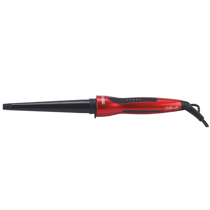 Dewal Curl Up 03-1932R плойка для волос03-1932R Dewal Curl Up 03-1932R плойка для волос03-1932RКонусная плойка для волос Curl Up 03-1932R - представитель линейки профессионального инструмента от Dewal. Использование в изготовлении высокопрочных материалов, таких как титан и турмалин, сделали полотно плойки износостойким и малоподверженным к механическим повреждениям.Плойка от Dewal оснащена безопасным наконечником, который обеспечит вам безопасность при работе.Рабочий диаметр плойки позволит вам выглядеть прекрасно с роскошными локонами разного размера! Титаново-турмалиновое покрытие Электронный терморегуляторДиаметр: 15-33 мм