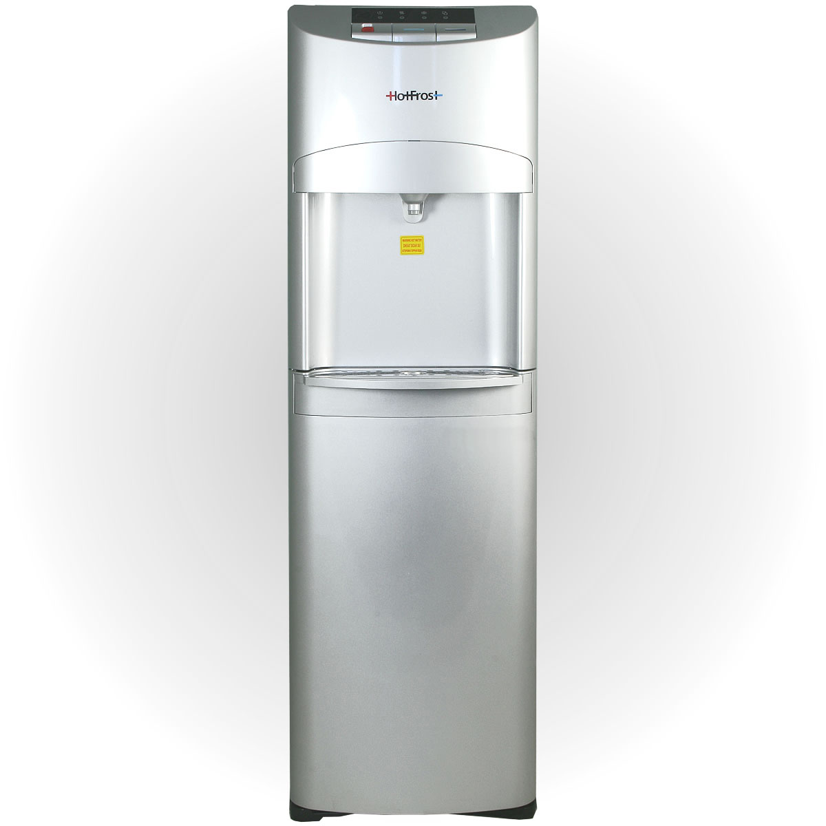HotFrost 45AS кулер для воды894 HotFrost 45AS кулер для воды894В кулере HotFrost 45 AS используется прогрессивный механизм нижней загрузки бутыли. Данная особенность очень актуальна, если Вы покупаете кулер в стилистически выверенное помещение, где нет места ничему лишнему (даже для бутыли с водой над кулером). Нижнюю загрузку бутыли положительно оценят те, кому непосредственно придётся постоянно заниматься сменой бутылей с водой в процессе эксплуатации кулера. Теперь физические усилия, при загрузке кулера, сведены к минимуму.Помимо кнопок подачи холодной до +7°C и горячей свыше +92°C воды, в кулере есть кнопка подачи охлаждённой воды (по температуре ближе к комнатной). Раздача воды осуществляется из единого сливного краника - это удобно и эстетично. Кнопка подачи горячей воды имеет функцию защиты от детей, что предотвращает случайный слив горячей воды ребёнком.