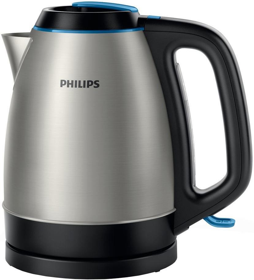 Philips HD9302/21 электрочайникHD9302/21 Philips HD9302/21 электрочайникHD9302/21Заливать нужное количество воды пользователь сможет через широкий носик прибора или через крышку, откидывающуюся при нажатии кнопки. Для того, чтобы в чашки из чайника не попадала накипь, в носике устанавливается съемный промываемый фильтр. Круглая подставка с центральным контактом позволяет брать и устанавливать чайник правой или левой рукой.