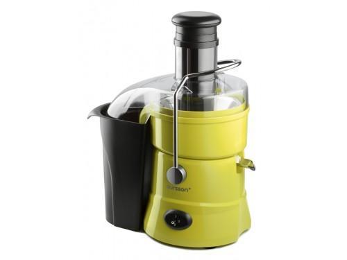 Oursson JM3008, Green Apple соковыжималкаJM3008/GA Oursson JM3008, Green Apple соковыжималкаJM3008/GAУниверсальная центробежная соковыжималка JM3008 экономит время и позволяет быстро получить много свежего сока почти из любых фруктов, овощей. Благодаря широкому загрузочному отверстию диаметром 75мм можно не разрезать предварительно яблоки, груши и прочие продукты на части, а класть их целиком в соковыжималку. Мощность устройства 800 Вт., две скорости работы – для получения сока из твердых и мягких плодов. Жмых автоматически поступает в специальный контейнер для мякоти объемом 2 л, которым оснащена соковыжималка. Кроме того, она имеет прочную мелкоячеистую сетку-фильтр из нержавеющей стали. Съемные детали можно мыть в посудомоечной машине