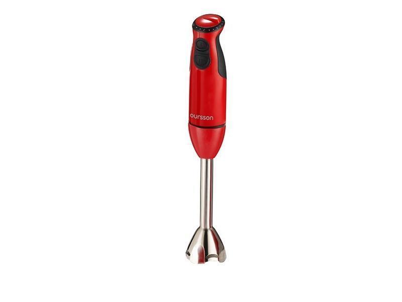 Oursson HB4010, Red погружной блендерHB4010/RD Oursson HB4010, Red погружной блендерHB4010/RDЛегкий, эргономичный помощник на кухне - погружной блендер HB4010 с 13-тью скоростями подойдет для приготовления различных пюре для детского питания без комочков и кусочков, супов-пюре для всей семьи. Насадка-венчик позволит быстро взбить белки, крем, сливки, или молочный коктейль. Большое количество скоростей помогает подобрать оптимальный режим работы, а турборежим кратковременно увеличить скорость работы до максимальной. В комплектации данного устройства поставляется контейнер-бокс объемом в 2,5л, в котором удобно и компактно хранить блендер
