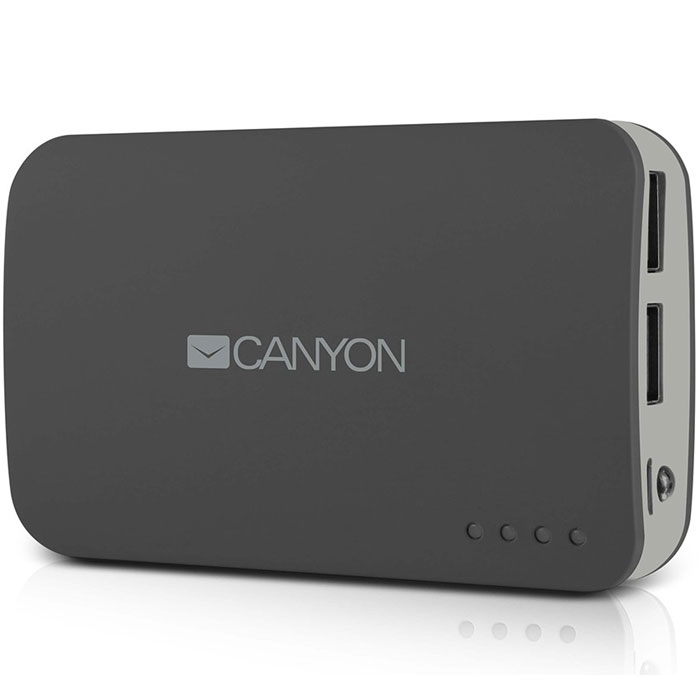 Canyon CNE-CPB78, Dark Grey внешний аккумуляторCNE-CPB78DG Canyon CNE-CPB78, Dark Grey внешний аккумуляторCNE-CPB78DGВнешний аккумулятор Canyon CNE – это замечательный выбор для подзарядки мобильных устройств и гаджетов при отсутствии доступа к стационарной электросети. Устройство иммет большую емкость, что позволяет брать этот аксессуар в длительные путешествия, а два USB-разъема с разной силой выходного тока служат для удобной подзарядки разных моделей электроники. Аккумулятор Canyon дополнен светодиодной индикацией, оповещающей владельца об уровне заряда.