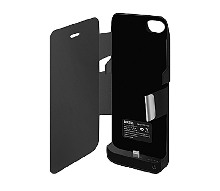 EXEQ HelpinG-iF05 чехол-аккумулятор для iPhone 5/5s/5c, Black (2300 мАч, флип-кейс)HelpinG-iF05 BL EXEQ HelpinG-iF05 чехол-аккумулятор для iPhone 5/5s/5c, Black (2300 мАч, флип-кейс)HelpinG-iF05 BLСтильный дизайн Exeq HelpinG-iF05 не только прекрасно подойдет к дизайну вашего любимого смартфона, но надежно защитит его от загрязнений, царапин и ударов даже во время самой активной эксплуатации. Встроенный аккумулятор чехла обеспечит своевременную подзарядку смартфона и позволит продлить часы его работы как минимум в два раза – еще больше разговоров, интернет-серфинга, любимой музыки на Вашем iPhone! Для удобного просмотра видео, чтения электронных книг чехол Exeq HelpinG-iF05 оборудован встроенной подставкой, которая позволит надежно закрепить телефон в горизонтальном положении. Заряжается чехол-аккумулятор Exeq HelpinG-iF05 от зарядного устройства телефона, причем заряжать оба устройства можно не извлекая телефон из чехла. Так для зарядки телефона просто подсоедините зарядное устройства к чехлу и нажмите кнопку питания на чехле, а для зарядки чехла просто подсоедините зарядное устройство к нему. Аналогично происходит и подключение телефона к компьютеру – чехол-аккумулятор Exeq HelpinG обеспечивает идеальную передачу данных между смартфоном и другими электронными устройствами.