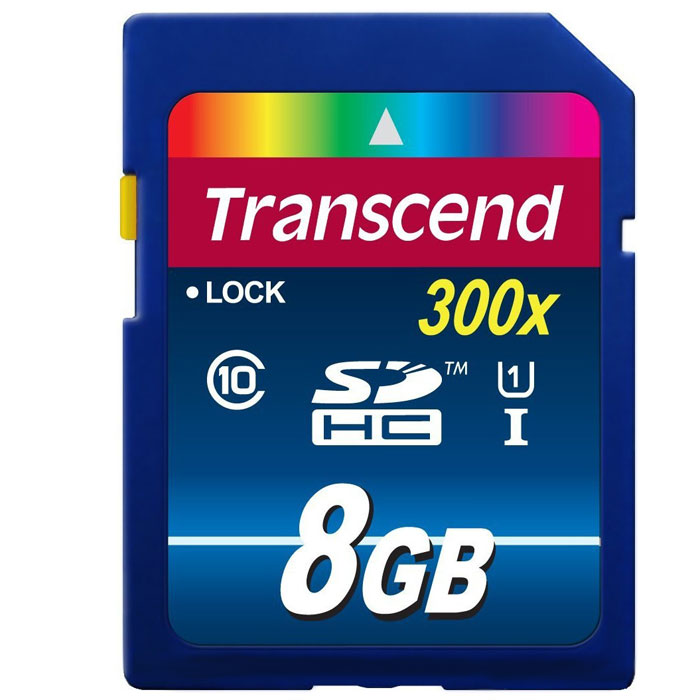 Transcend SDHC Class 10 UHS-I 300x 8GB карта памяти (TS8GSDU1) карта памяти 128gb transcend 800x ultra speed compact flash ts128gcf800