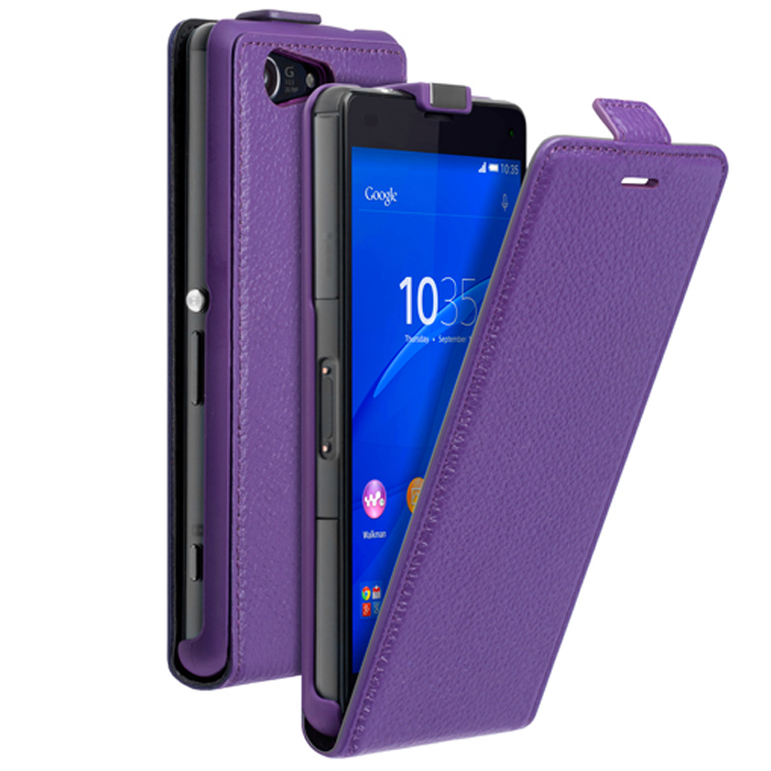 Deppa Flip Cover чехол для Sony Xperia Z3 Compact, Purple81047 Deppa Flip Cover чехол для Sony Xperia Z3 Compact, Purple81047Чехол Flip Cover и защитная пленка для Sony Xperia Z3 Compact, магнит, Deppa материал: кожа