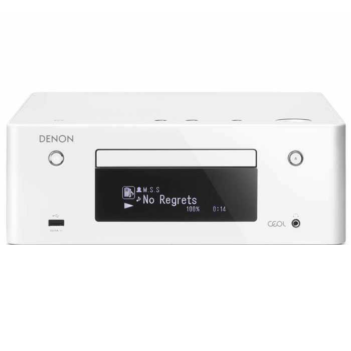 Denon RCD-N9, White сетевой CD-ресивер4951035054277 Denon RCD-N9, White сетевой CD-ресивер4951035054277Denon RCD-N9 - CD-ресивер с интеграцией в вашу локальную сеть через Wi-Fi соединение или LAN-интерфейс. Ресивер позволяет проигрывать все актуальные форматы: FLAC, ALAC, AIFF, WAV. Доступны сервисы Spotify Connect и vTuner. Поддержка протокола WMM гарантирует качественную беспроводную передачу аудио по сети в приоритетном режиме.Для приема беспроводного аудиопотока с устройств на базе iOS имеется функция AirPlay. Имеется встроенный Bluetooth-модуль с функцией NFC для быстрой установки связи с Bluetooth-устройствами. Управлять ресивером можно с помощью пульта ДУ, веб-браузера, а также с любого гаджета на базе iOS или Android через приложение Denon Hi-Fi Remote App. Для приема аналогового радио на борту Denon RCD-N9 присутствует AM/FM-тюнер. Пути прохождения сигнала по цепям CD-ресивера максимально сокращены для получения достоверного звучания.Сетевое подключение: Ethernet, Wi-Fi Сетевые сервисы: vTuner, Spotify AirPlay Bluetooth Поддержка NFC 3-строчный дисплей OELD Зарядка iPod в дежурном режиме Частотный диапазон FM/AM-тюнера: 87,5 – 108 МГц/522 – 1611 кГцПотребляемая мощность: 55 Вт Минимальная потребляемая мощность: 0,4 Вт
